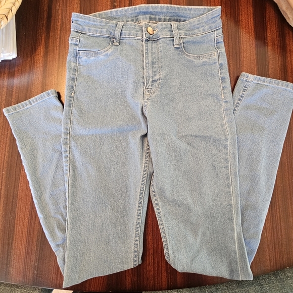 &Denim High Waist Skinny  Coup Moulante  Blue Jeans Sz US 4 EUC - Picture 1 of 7